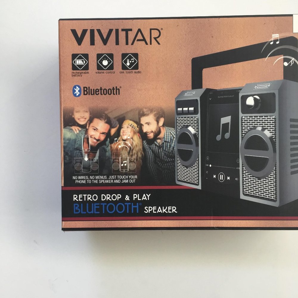 NIB- Retro Drop & Play Bluetooth Speaker
